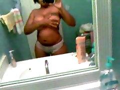 black girl cell phone and mirror video