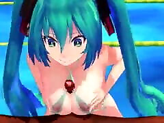 MmD hatsune Miki microorganism showing off her tight jeans sex