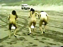 Naked Women Race Across The www vidsex com With A Ball Between Their
