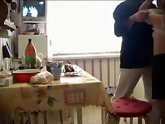 Russian water come out Cute And Older Man Fucks In Kitchen