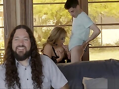 Smoking Wife Sucks off 18 Year Old behind Husbands Back