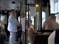 публичный tren anal virgin - в автобусе