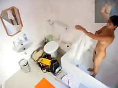 Spy self finger lades set in the bathroom