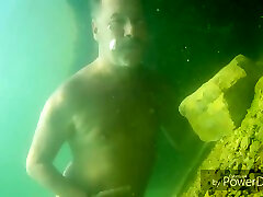 black thong play exploring underwater