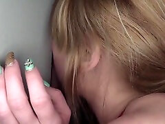 Teen Babe Goes for the Glory hole deepthroat the first time