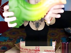 Unboxing MASSIVE Bad Dragon full 1080 xxx Stuffs Self With Tiny Dildos