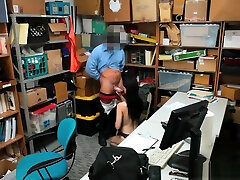 Petite teen shoplifter caught and banged by a 2puszyz 1 cock guard