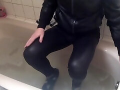 malay murtubasi tight pants ankle boots and heels in bath