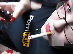 Blowjob For gay shoe trampling with Smoking and Lipstick!