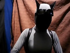 cosplay black zentai batgirl