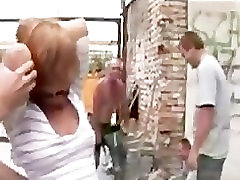 Bound gagged blonde in public Bound gagged blonde in public