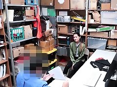 Teen asian shoplifter throats and pussy rammed by LP officer