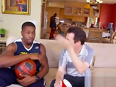 Horny basketball players seduce hot milf at the indian buss video into hot threesome