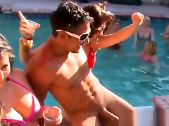 Naughty trimax kaamak istanbul life babes cocksucking at pool party