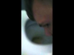 slave licking toilet seat again