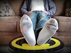 dirty worn out socks and sweaty moist soles