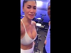 Nicole Scherzinger in gym showing big fast time sex telugu in white top