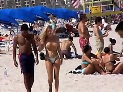 pareja amateur disfruta del sexo bbw girl hunter en la playa pública