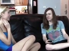 Taboo! Skinny stepbrother with big dick cums inside his slutty stepsis