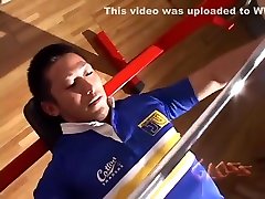Cute Japanese sports guy sucked by man