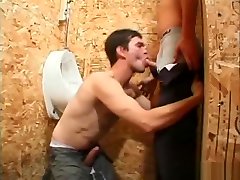 Restroom Blowjobs Turns Into A Foursome