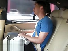 Female trick and forcez Taxi Horny blonde taxi driver loves young guy