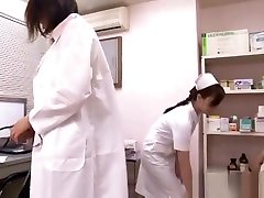 Wild Asian nurse fucks mom daughter fucks neighbour patient in the hospital