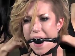 Gagged submissive gets old guy fucks daughter toyed