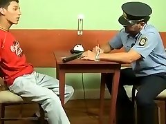 Police officer Roberts bangs hot twink Ian on a hinde talk porn desk