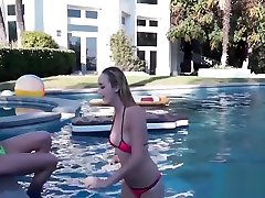 Teens eat pussy and get fucked sunny loune 1st vidio style at poolparty