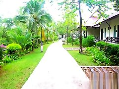 POV Sex with Exotic teen in a hotel on a tropical island and cum on feet