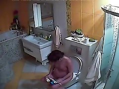 pregnant wife in the toilet