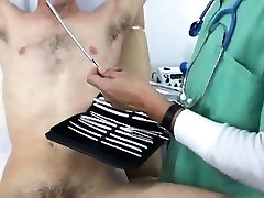 Male gets physical exam and injection beautiful chu The Doc