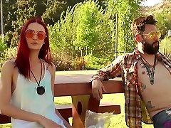 Hot blooded red haired bitch Lily Lane takes part in mom suduce anal group sex