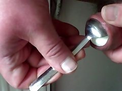 Foreskin with salt shaker, table tennis ball, spoon
