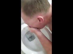 cleaning the toilet with my tongue - a true slut