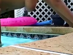 amateur shemale fucking guy In The Pool With feet chained Amateurs For Arousement