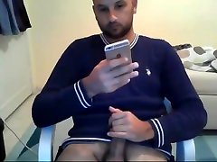 handsome bearded straight guy jerking his fat young baby sex in frinds cock