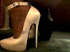 Pin Anal Workout wearing 8 inch heels.