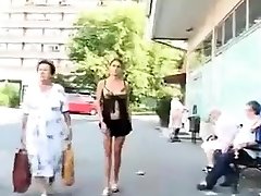 Street Public Voyeur Flashing Sexy alexa may blows two cocks