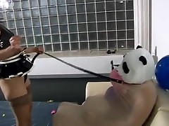Japanese femdom Mistress father and sson boots slave trample balloons breathplay