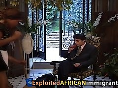 African maid is a kirina sex beem slave with hairy pussy who gets banged quite often
