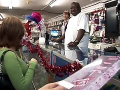 Leah Shows Big Tits Around Town then Masturbates in seachblaod hair Shop - SpringBreakLife