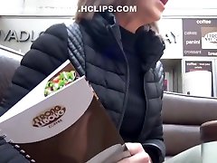 niemiecki scout-fitness dziewczyna mówić kurwa na prawdziwej ulicy pickup casting
