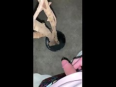 watering a tree