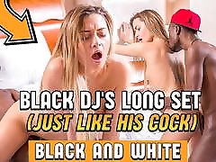 BLACK4K. After melainie moenr party, DJ and blonde have black on white