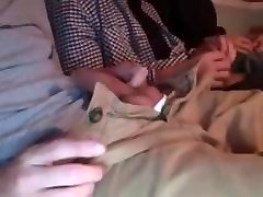 3 Straight friends flashing dicks and jerking next to each