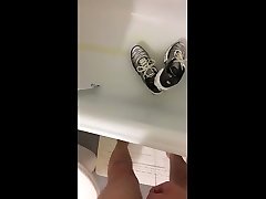 02 slave pissing on his sneakers
