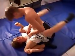 two white wrestling