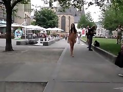 Sweet kira naked on public streets